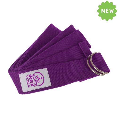 Ремень для йоги INEX Stretch Strap 240 см, синий