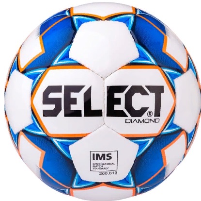 Мяч футбольный Select Diamond IMS №5, белый/синий/оранжевый