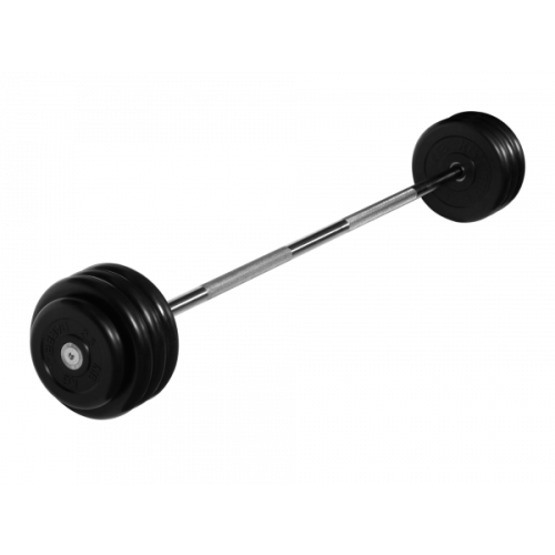 Штанга неразборная с черными дисками. MB BARBELL MB-BarMW-B40