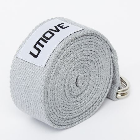 Ремень для йоги UMOVE Yoga Stretching Strap 240 см, светло-серый