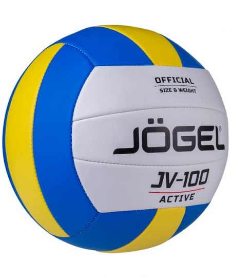 Волейбольный мяч JOGEL JV-100 размер 5, синий/желтый