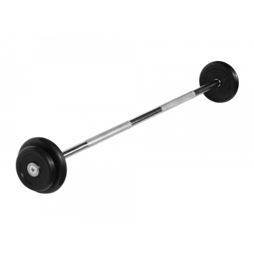 Штанга неразборная с черными дисками. MB BARBELL MB-BarMW-B12,5