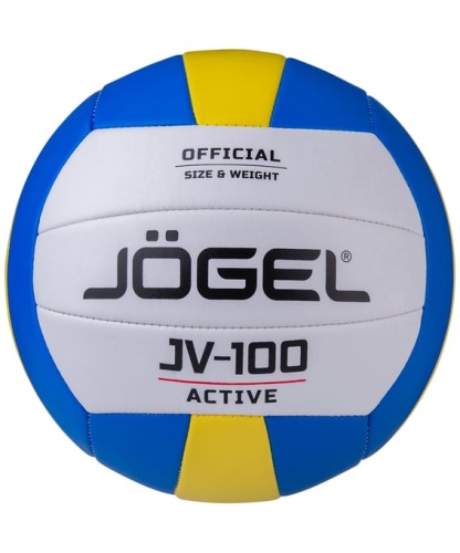 Волейбольный мяч JOGEL JV-100 размер 5, синий/желтый