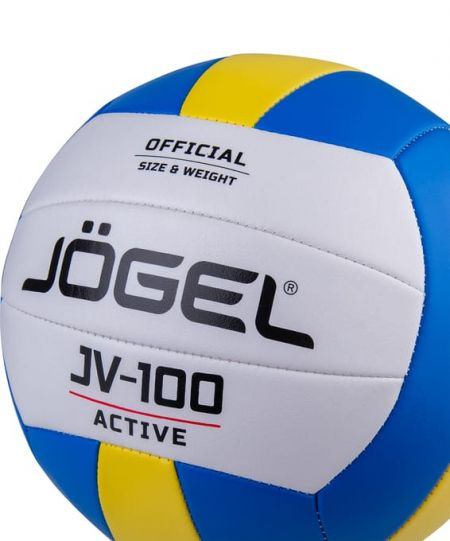 Волейбольный мяч JOGEL JV-100 размер 5, синий/желтый