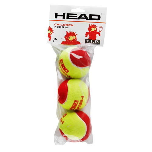 Мяч теннисный детский HEAD T.I.P Red, арт.578113,уп.3 шт
