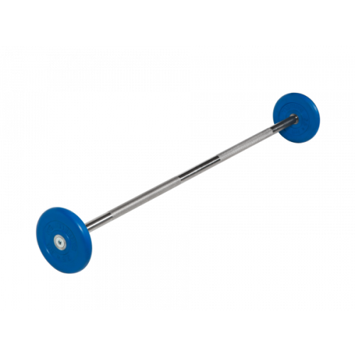 Штанга неразборная с цветными дисками, 25 мм, 10 кг MB BARBELL MB-BarMW-C10