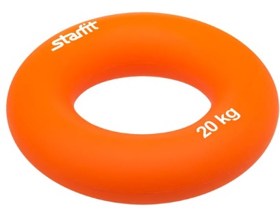 Эспандер кистевой ES-403 "Кольцо", диаметр 7 см, 20 кг, оранжевый