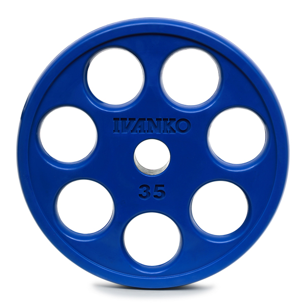 Олимпийский обрезиненный E-Z диск IVANKO ROEZH 20 кг, синий