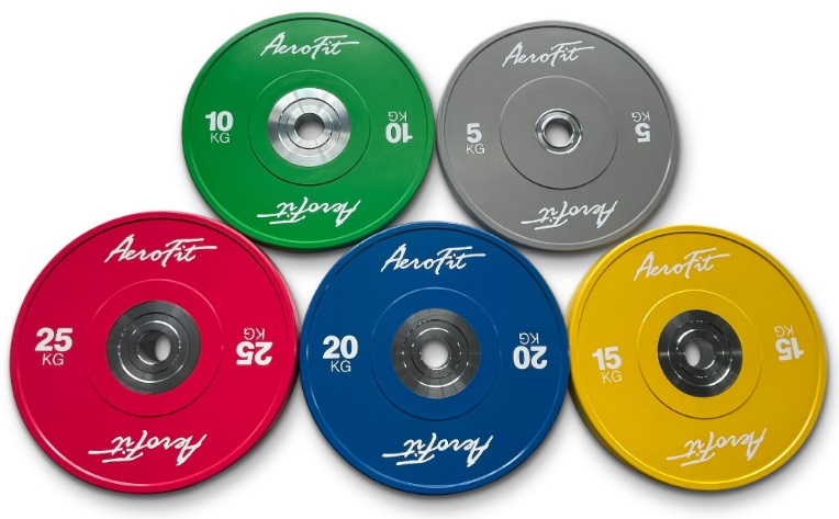 Бамперный диск для кроссфита цветной AeroFit 15 кг ( AFBDC15 )