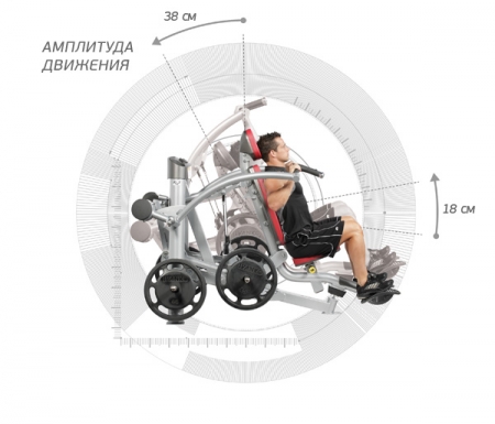 Жим от плеч Hoist RPL-5501 серебряный/черный