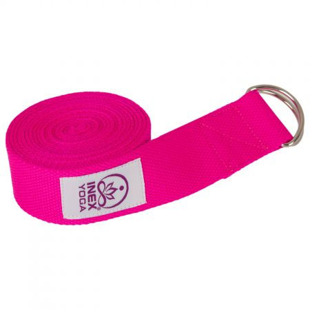 Ремень для йоги INEX Stretch Strap 240 см, фиолетовый