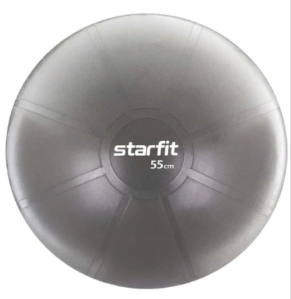 Гимнастический мяч Starfit PRO GB-107, 55 см, 1100 гр, без насоса, серый, антивзрыв