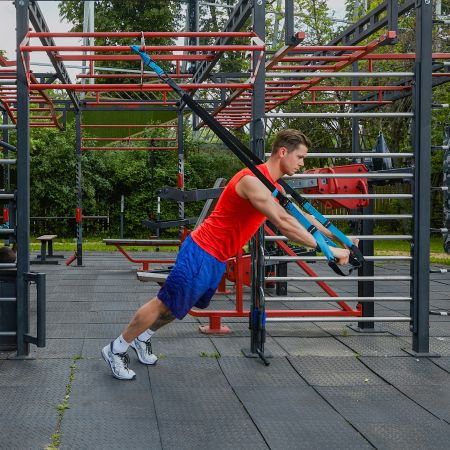 Функциональные петли LIVEPRO Suspension Trainer черный/синий, обновленный карабин