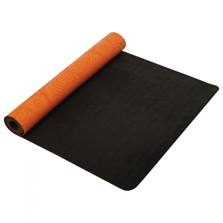 Коврик для йоги INEX Yoga PU Mat полиуретан c гравировкой 185 x 68 x 0,4 см, оранжевый