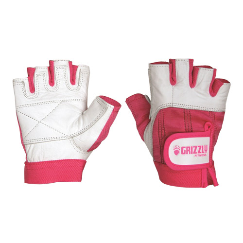 Перчатки для фитнеса женские GRIZZLY Fitness Training Gloves размер S, кожа, бело-розовый