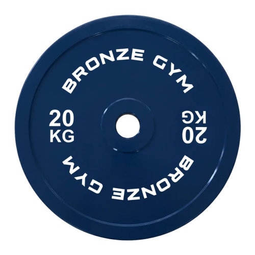 Диск калиброванный BRONZE GYM для пауэрлифтинга синий 20 кг