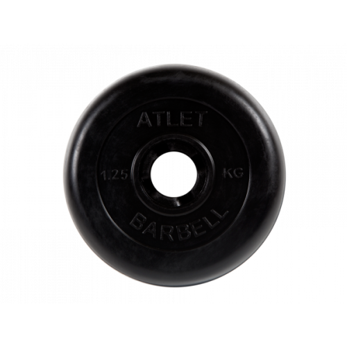 Диск обрезиненный Atlet, 1,25 кг. MB BARBELL MB-AtletB26-1,25