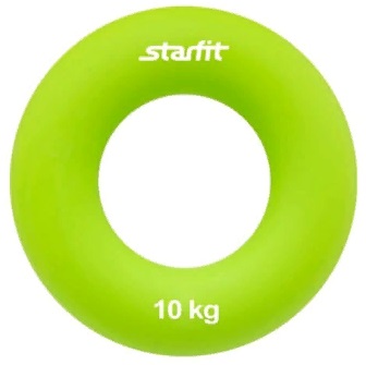 Эспандер кистевой StarFit ES-403 "Кольцо", диаметр 7 см, 10 кг, зелёный