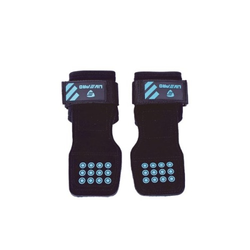 Накладки для хвата LIVEPRO Premium Power Strap пара, черный/синий