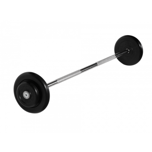 Штанга неразборная с черными дисками. MB BARBELL MB-BarMW-B17,5