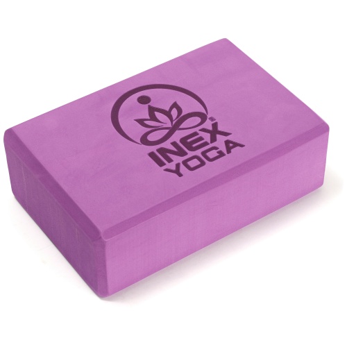 Блок для йоги INEX EVA Yoga Block 3" 23 x 15 x 7 см, сливовый, NEW
