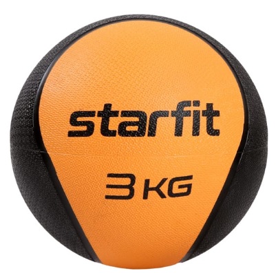 Медбол высокой плотности StarFit GB-702, 3 кг, оранжевый