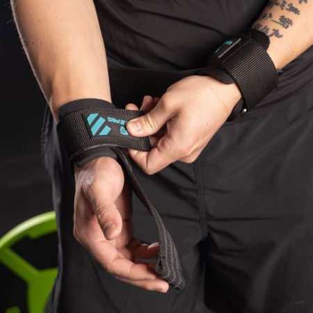 Накладки для хвата LIVEPRO Power Strap пара, черный/синий