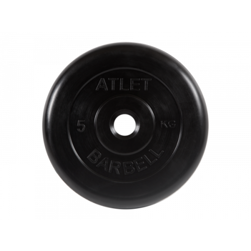 Диск обрезиненный Atlet, 5 кг. MB BARBELL MB-AtletB31-5
