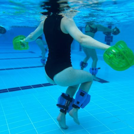 Силовые манжеты HYDROREVOLUTION Aquastrength Fins ASBF высокое сопротивление, синий, пара