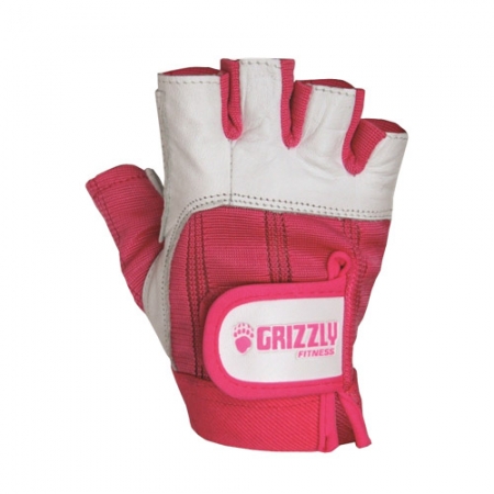 Перчатки для фитнеса женские GRIZZLY Fitness Training Gloves размер S, кожа, бело-розовый