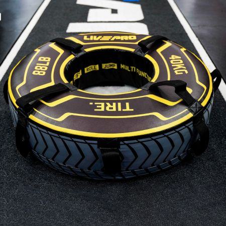 Функциональная шина LIVEPRO Tire 40 кг, черный/желтый