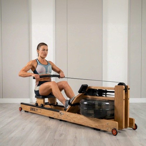 Гребной тренажер UNIXFIT Wood Rower Light