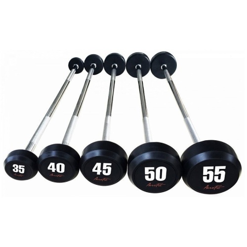 AFB35-55 Набор прямых обрезиненных штанг AeroFit, 35-55 кг - 5 шт., шаг 5 кг