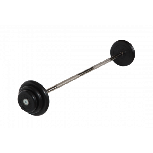 Штанга неразборная с черными дисками. MB BARBELL MB-BarMW-B22,5