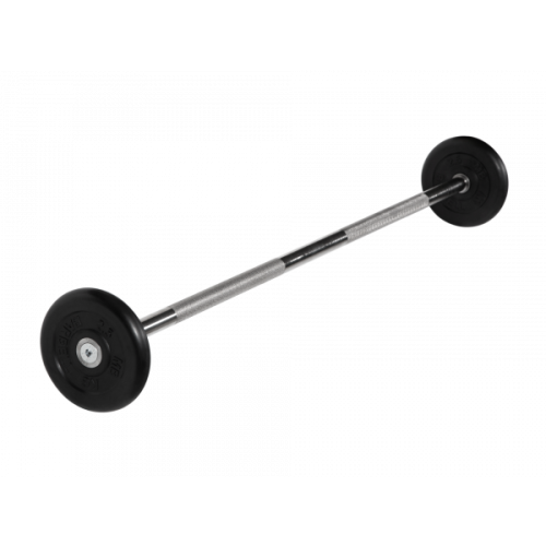 Штанга неразборная с черными дисками. MB BARBELL MB-BarMW-B10