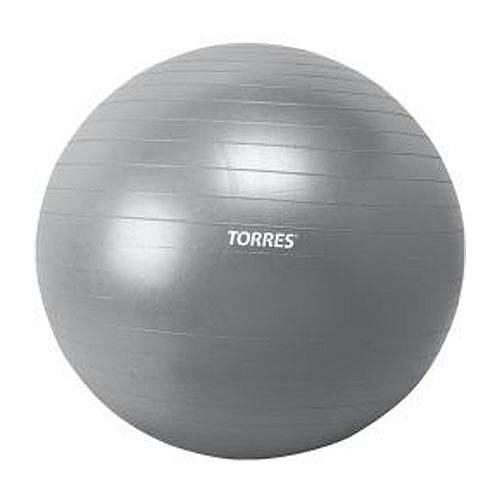Мяч гимнастический Torres 75 см, AL100175, серебристый цвет