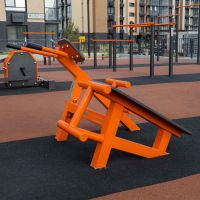 Fix-1709 Уличный тренажер Скамья для пресса + гиперэкстензия Zavodsporta