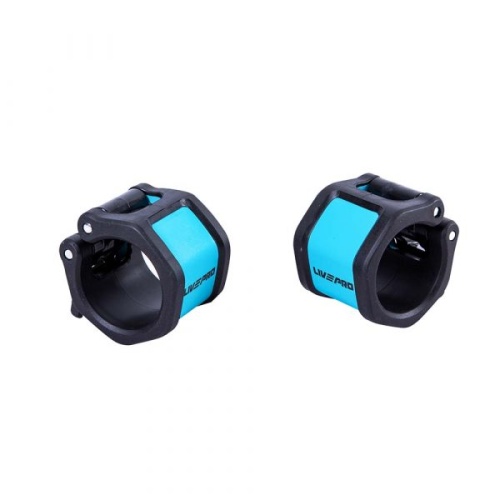 Олимпийские замки LIVEPRO Lite Barbell Collars пара, черный/синий