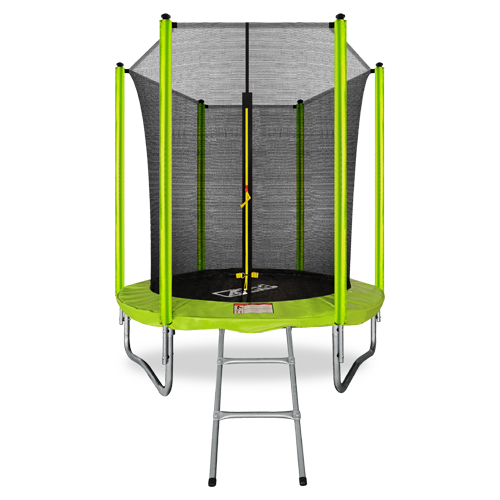 Батут ARLAND  6FT с внутренней страховочной сеткой и лестницей (Light green) (СВЕТЛО-ЗЕЛЕНЫЙ)