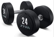 Гантели уретановые ZIVA ZVO-DBPU-1640-GY 8 кг (пара)
