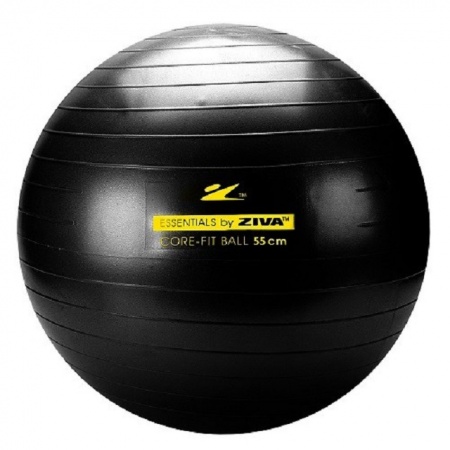 Гимнастический мяч ZIVA с насосом черный ZES-CFCB