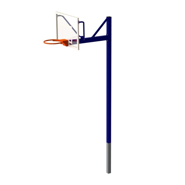 Стойка баскетбольная ZSO уличная одноопорная для тренировочного щита (900х1200 мм), вынос 1200 мм