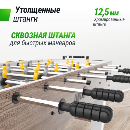 Игровой стол UNIX Line Футбол - Кикер (125х61 см) Grey Wood