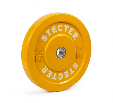 Диск тренировочный 15 кг (желтый) STECTER