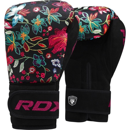 Тренировочные женские перчатки RDX FL-3 8 oz, цветочный