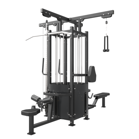 IF9327 4-х стековая мультистанция, двойная верхняя и гребная тяги, трицепс, регулируемая тяговая колонна,  Impulse Base  (91 кг), без зачехления весового стека