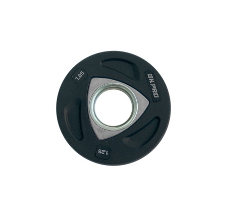 Диск олимпийский полиуретановый 1,25 кг OKPRO серый лого