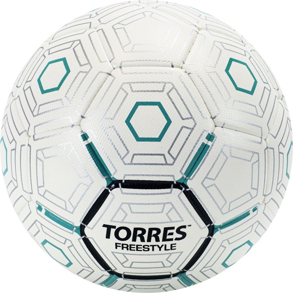 Мяч футб. TORRES Freestyle, F320135, р.5, 32 панели. PU-Microfi, термосшивка, бело-серебристы
