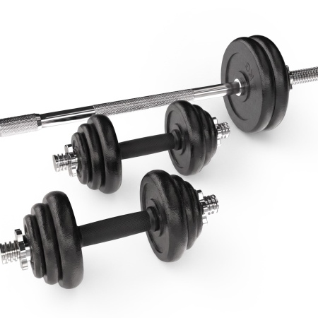 Набор гантелей и штанга UNIXFIT в кейсе 50kg