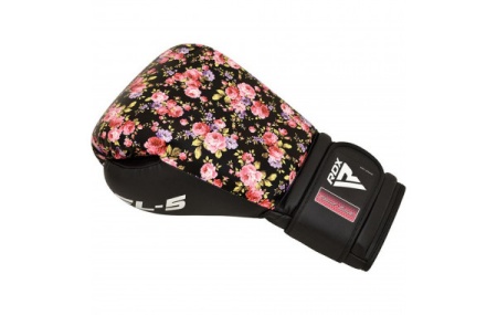 Тренировочные женские перчатки RDX FL-5 8 oz, цветочный